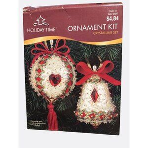 Holiday Time Ornament Kit Crystalline Set Includes Materials For 2 Ornaments